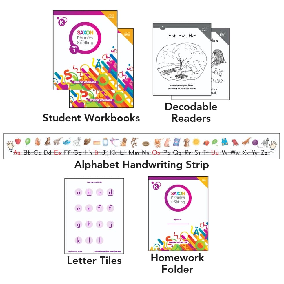 Saxon Phonics and Spelling Student Kit Grade K