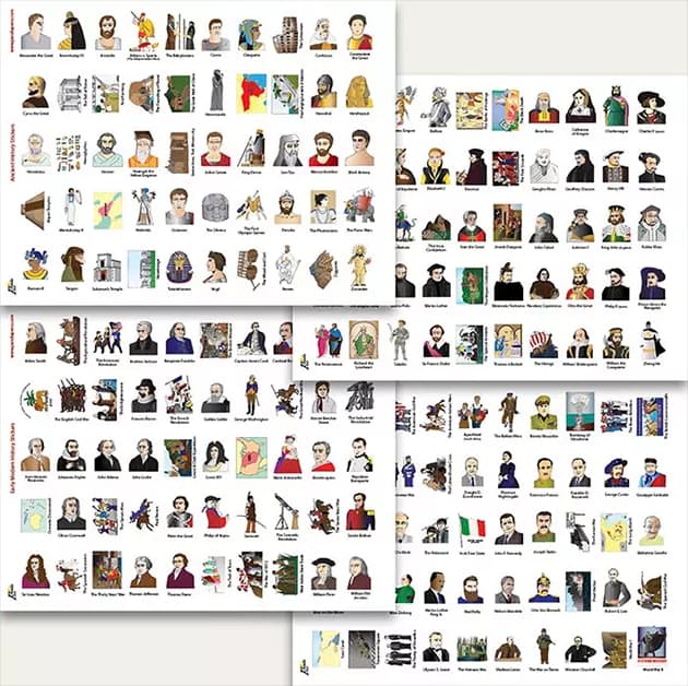 History Odyssey Timeline Sticker Pack