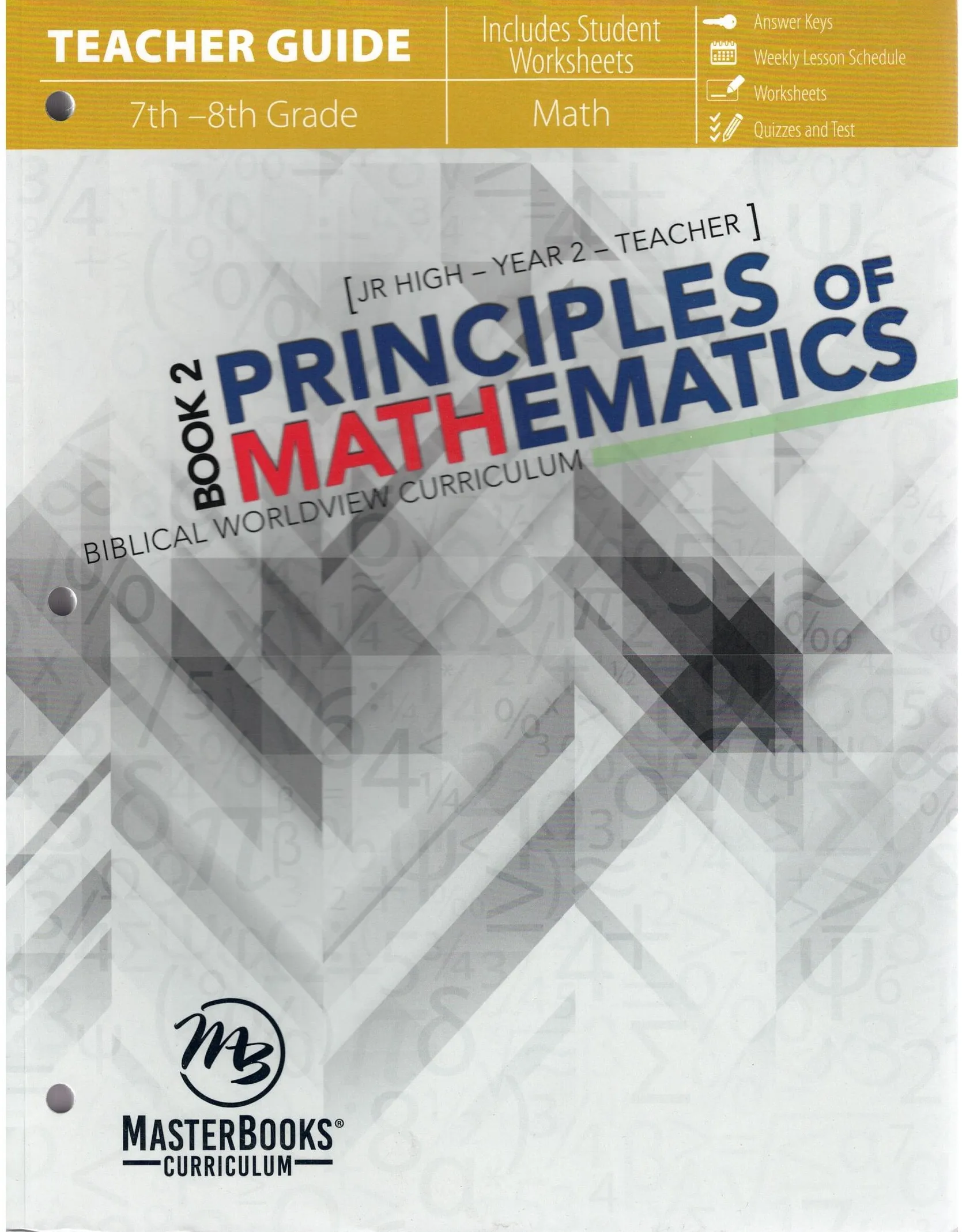 Master Books Principles of Mathematics Book 2 TG