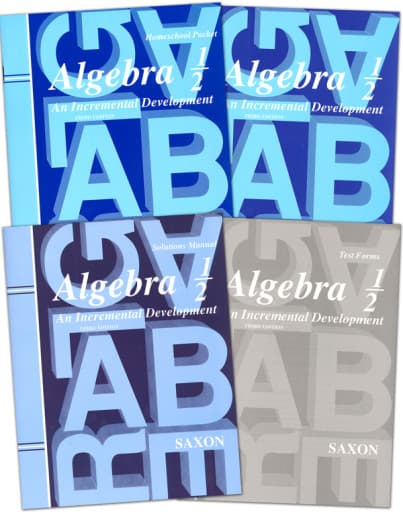 Saxon Algebra 1/2 Homeschool Kit with Solutions