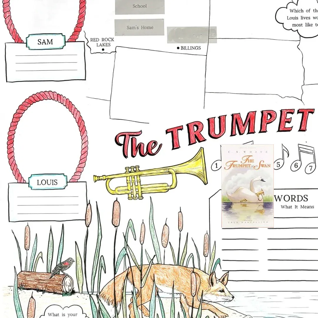 The Trumpet of the Swan Poster and Book Bundle