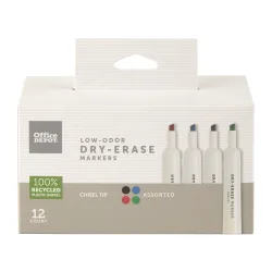 MARKERS DRY ERASE 12PK ASTD