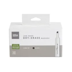 MARKERS DRY ERASE 12PK BLACK