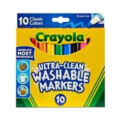 MARKERS CRAYOLA WSHBL BRD 10PK