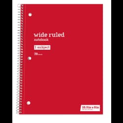 NOTEBOOK WR 70CT 10.5X8 RED