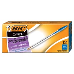 PEN STIC CRYSTAL BIC 12-PK BLU