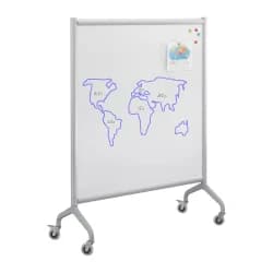 Safco Rumba Whiteboard, Silver Frame