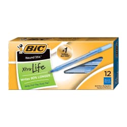 PEN ROUNDSTIC BIC MED BLUE