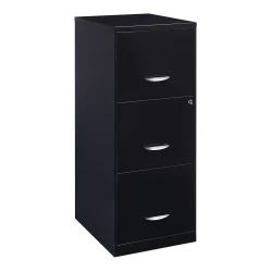 Realspace 3-Drawer Cabinet, Black