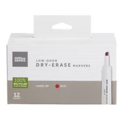 MARKERS DRY ERS RCYCL 12PK RED