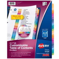 INDEX A-Z 11X8.5 AST