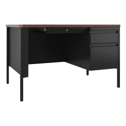 Lorell Desk, Black/Walnut