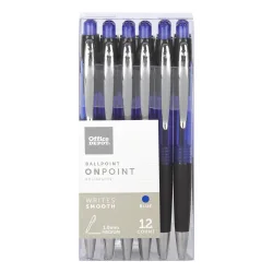 PEN RET BP 1.0MM 12/PK BLUE