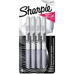 MARKER SHARPIE 4/PK SILVER