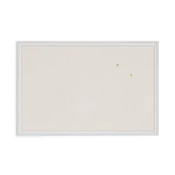 U Brands Linen Board, White Frame