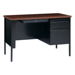Lorell Desk, Black/Walnut