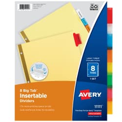INDEX RG BK 8TAB 11X8.5 AST