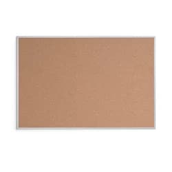 U Brands Cork Board, Silver Frame