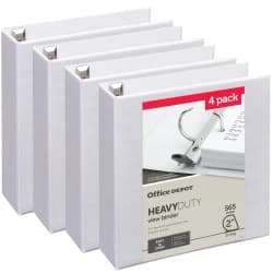 BINDER OD VW DR 2" WHITE 4PK