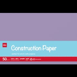 PAPER CNSTRCTN 50PK 12X18 PURP