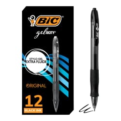 PEN RETRCT VEL GEL .7MM DZ BLK