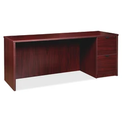 Lorell Credenza Desk, Mahogany