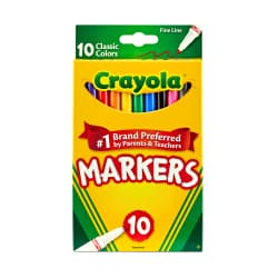 MARKERS CRAYOLA FINE 10PK