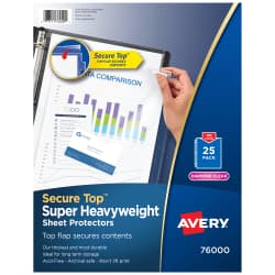PROTECTOR SHT SECURE TOP 25/PK