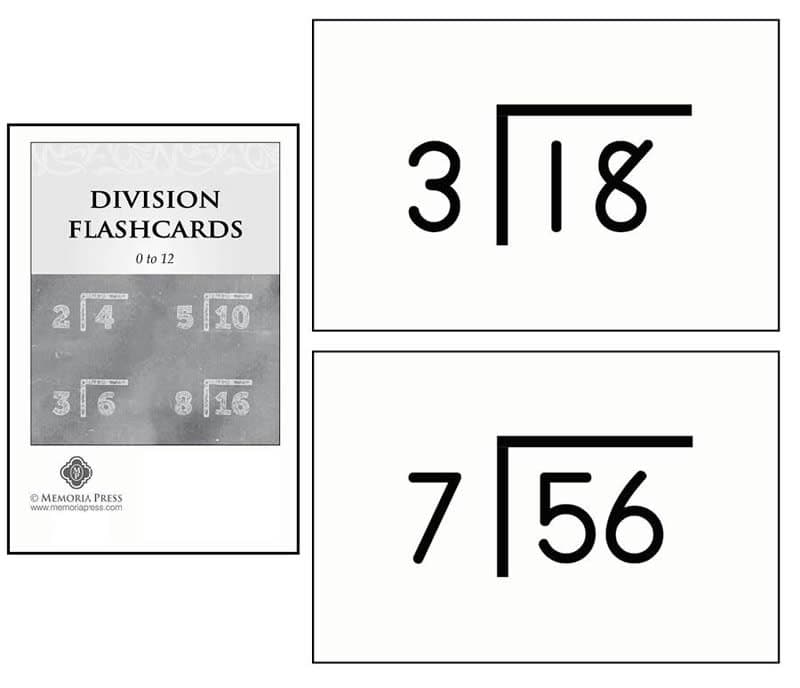 Memoria Press Division Flashcards: 0 to 12