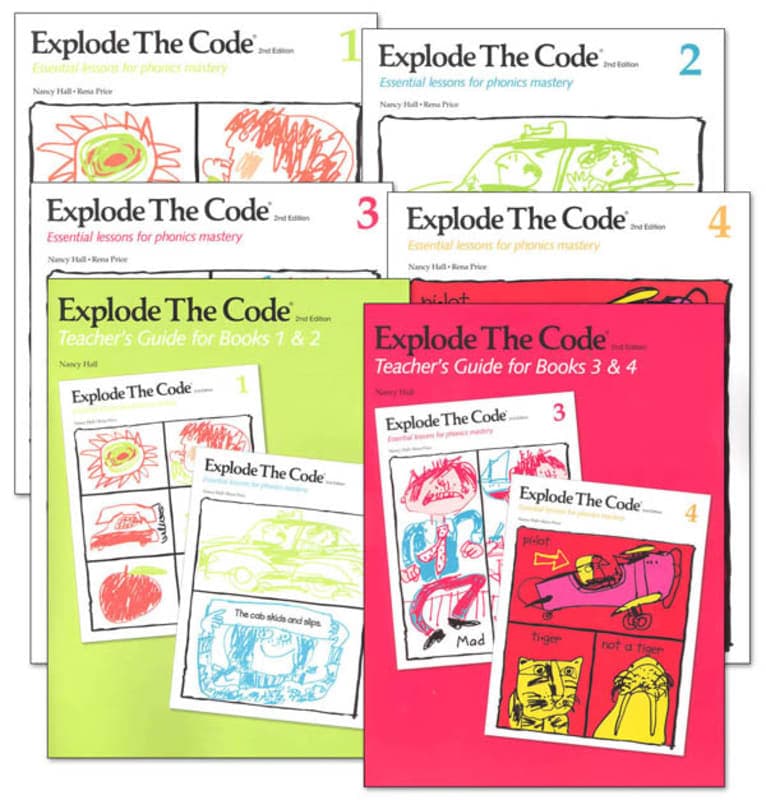 Explode the Code Books 1-4 (no 1/2s) with Teacher