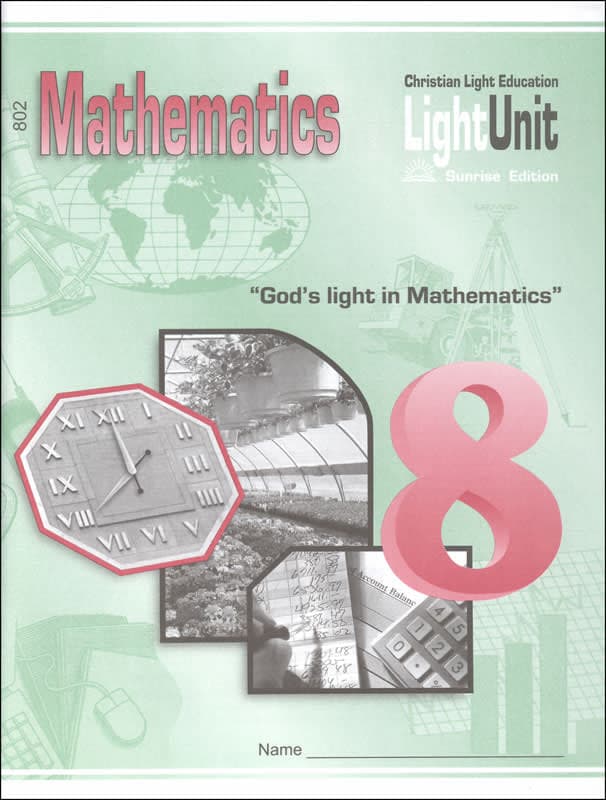 Christian Light Math LightUnit 802 Sunrise Edition