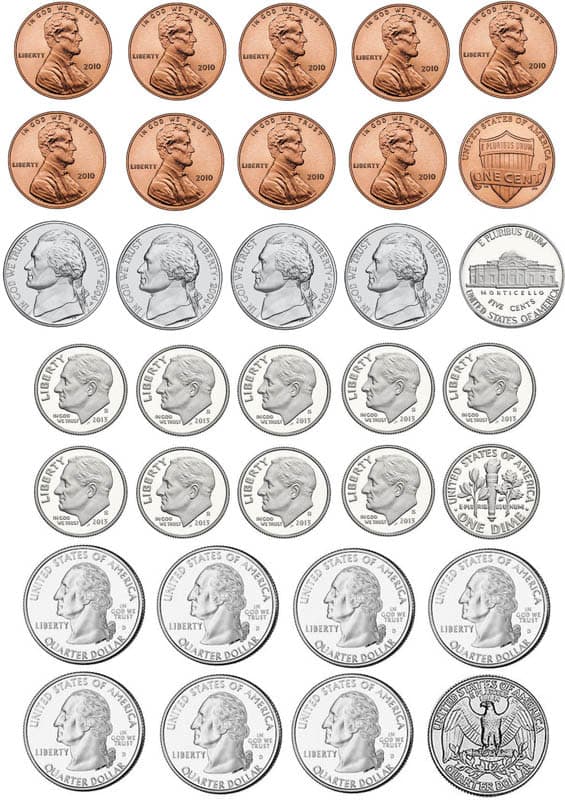 US Coins (Write On/Wipe Off Magnet)
