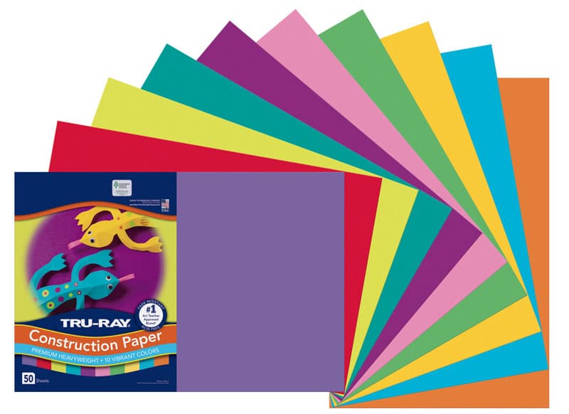 Construction Paper Fade-Resistant 12" x18" Bright