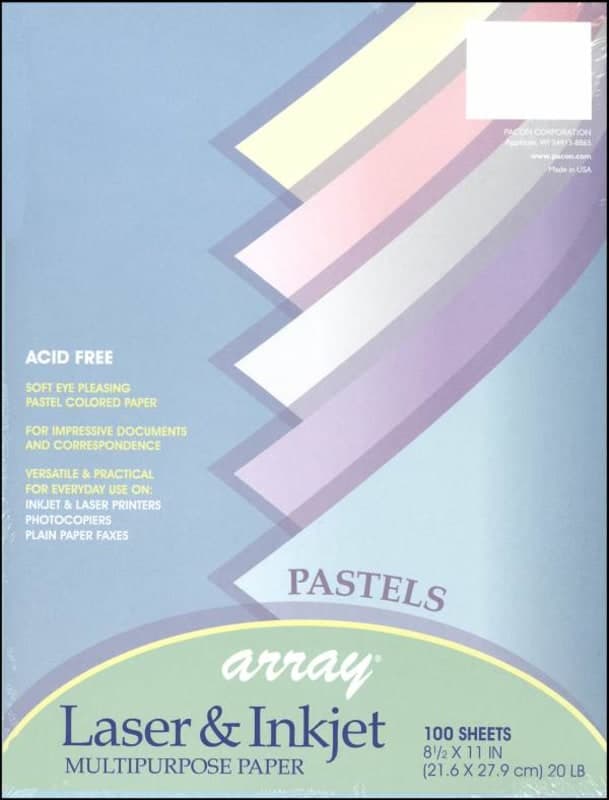 Pastel Acid-Free Paper 20# - 8.5" x 11" (100