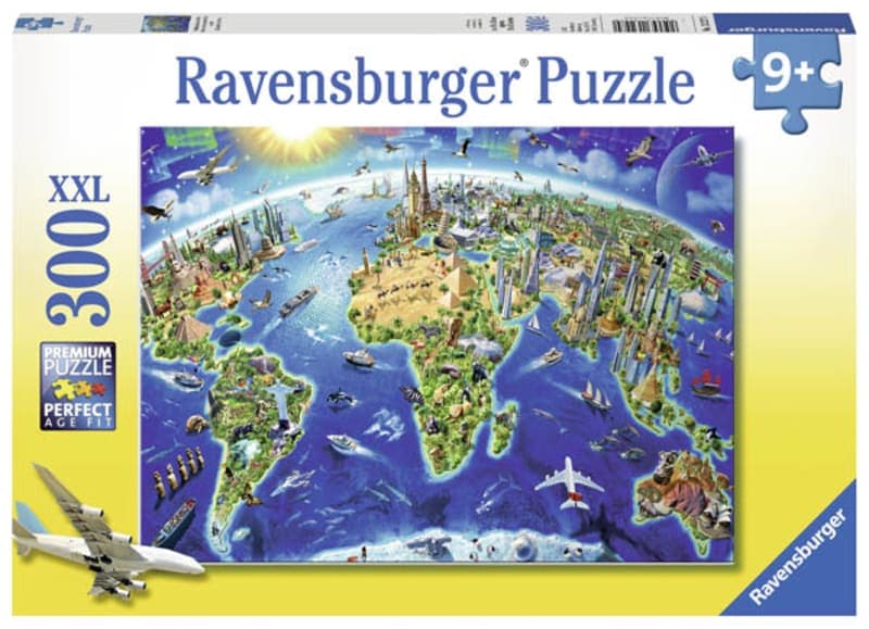 Ravensburger World Landmarks Map Puzzle (300