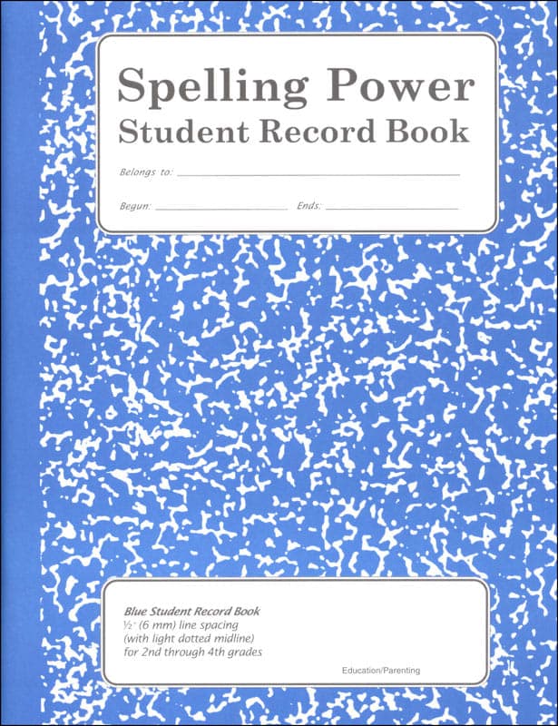 Spelling Power Student Record Book - Blue