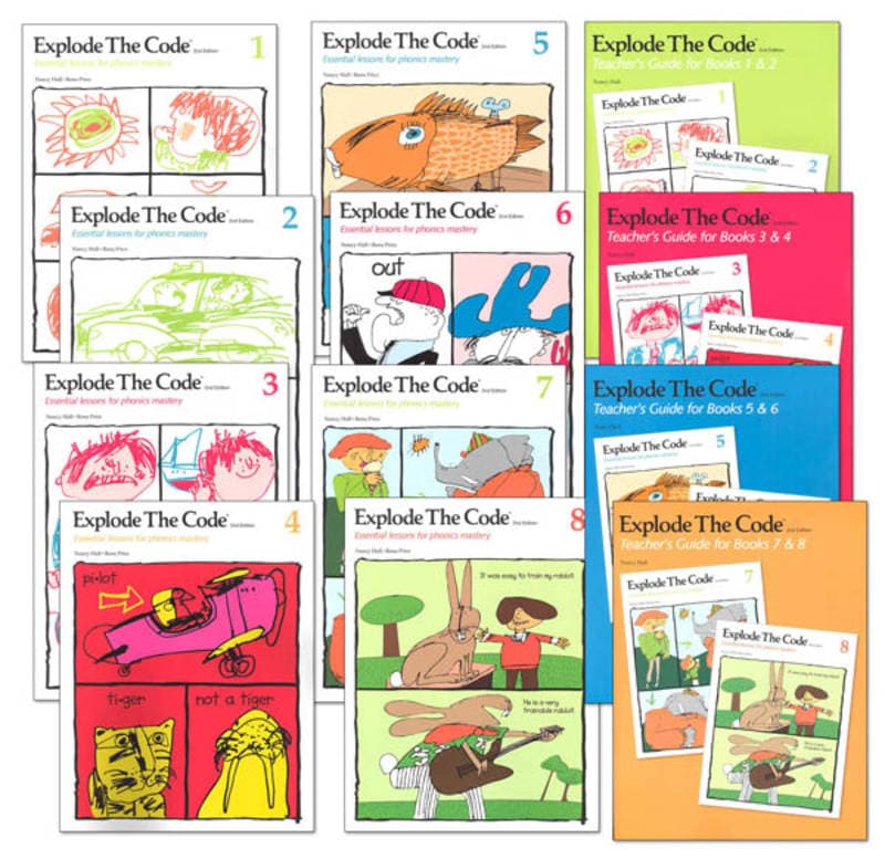 Explode the Code 1-8 (no 1/2s) with Teacher