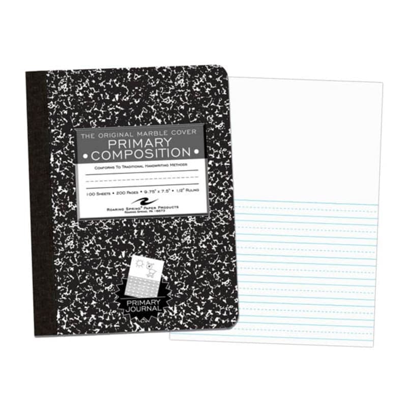 Hard Cover Black Marble Composition Book -