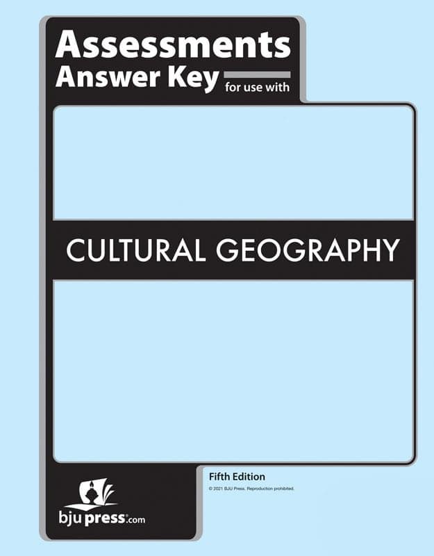 BJU Press Cultural Geography Assessments Key 5th