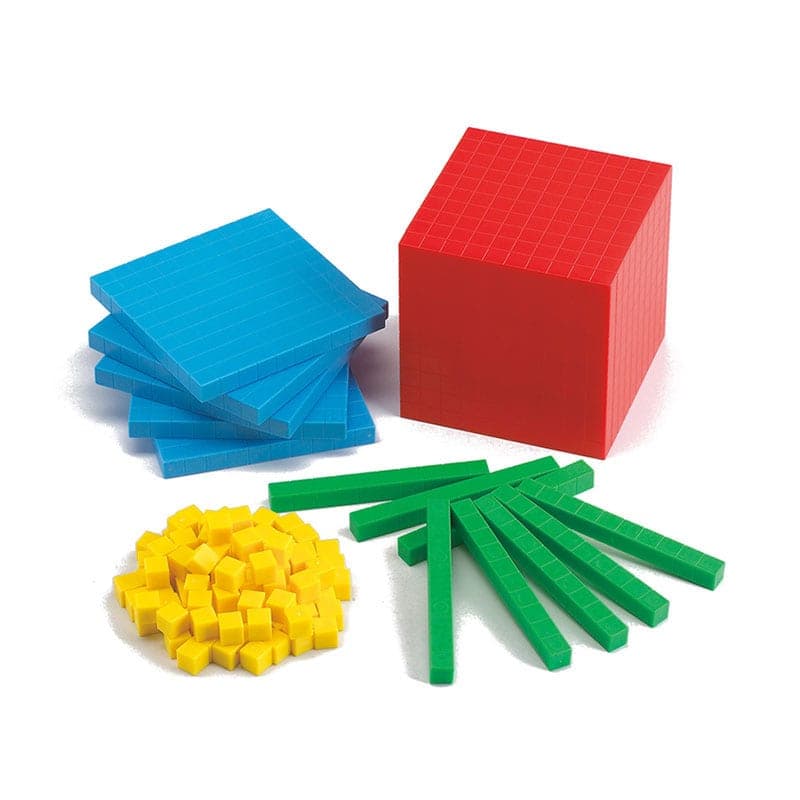 Interlocking Base Ten Blocks (Multi-Color, 121