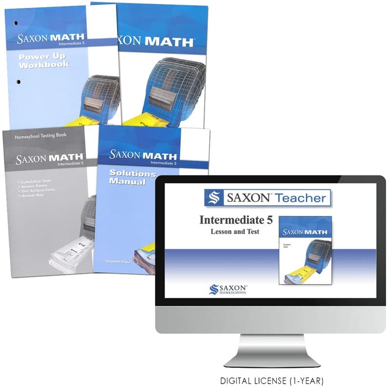 Saxon Math Intermediate 5 Comp Homeschool Kit +