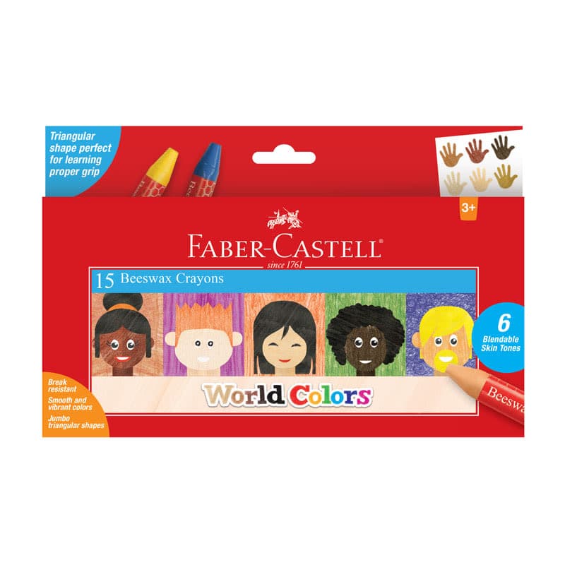 World Colors Beeswax Crayons - set of 15