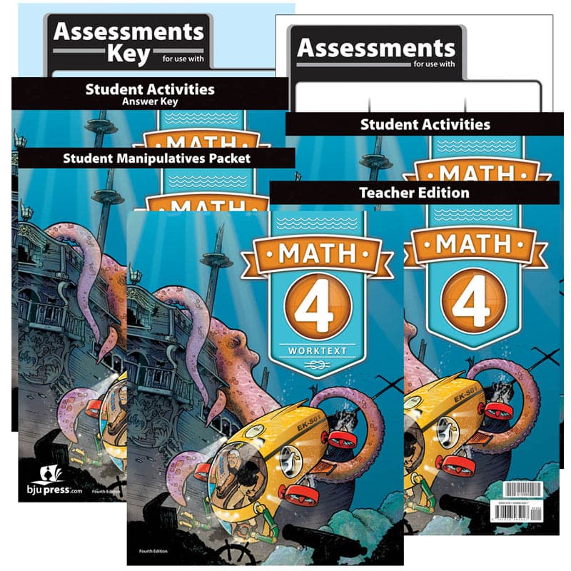 BJU Press Math 4 Home School Kit 4th Edition