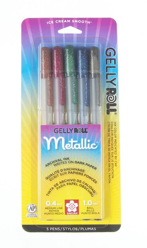 Gelly Roll Pen Set - Dark Metallic (5 pack)