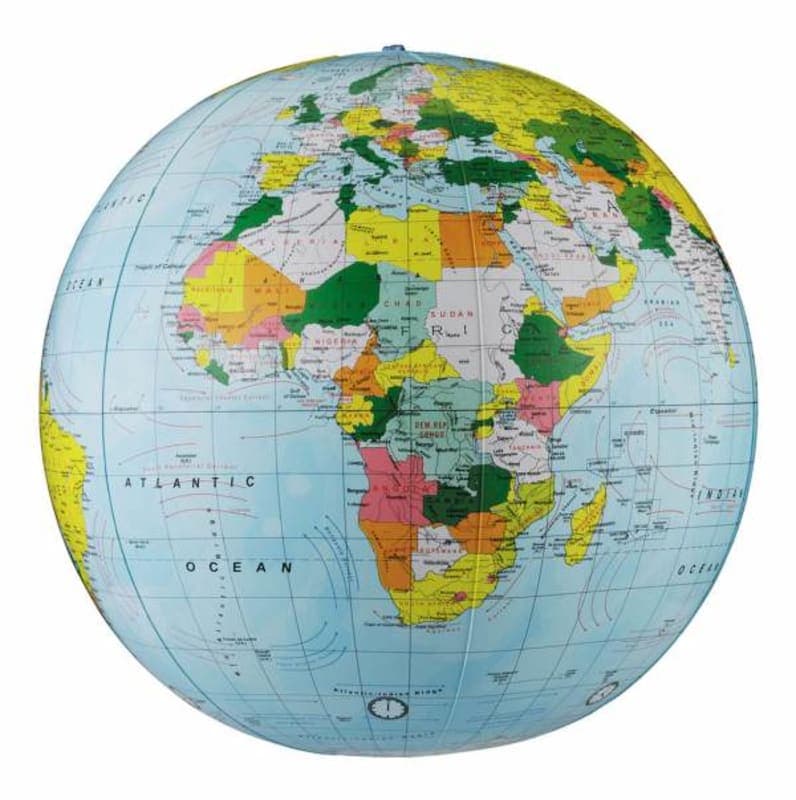 16" Political Inflatable Globe (Light Blue)