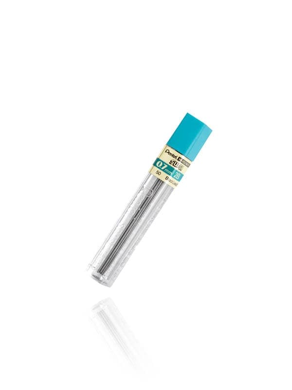 Pentel Super Hi-Polymer Lead Refill 2B, 0.7mm, 12