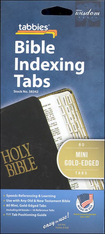 Mini Bible Tabs, Gold