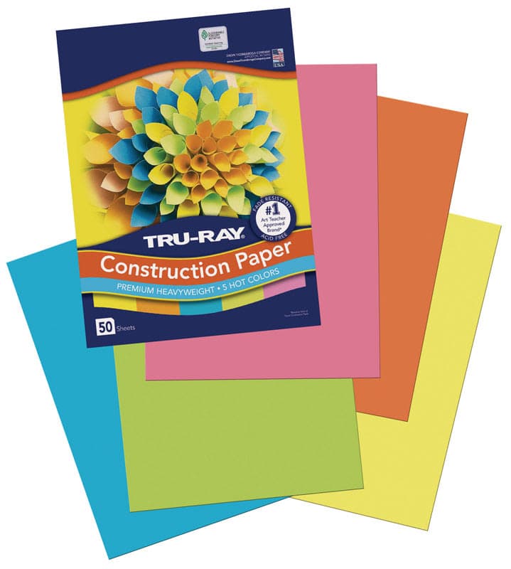 Tru-Ray Construction Paper Hot Colors Assorted