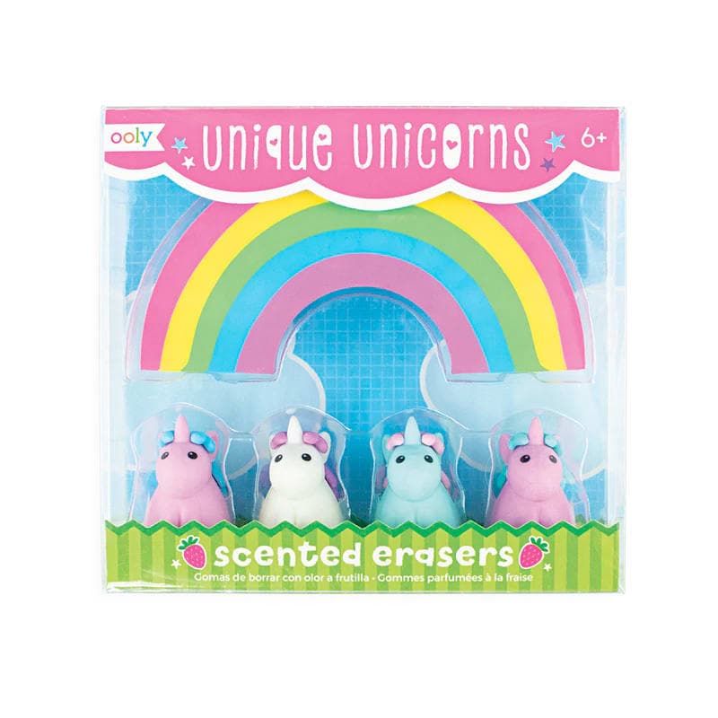Unique Unicorns Scented Erasers - Set of 5