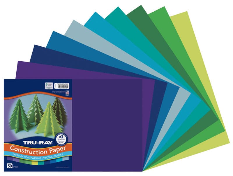 Tru-Ray Sulphite Cool Assorted Construction Paper